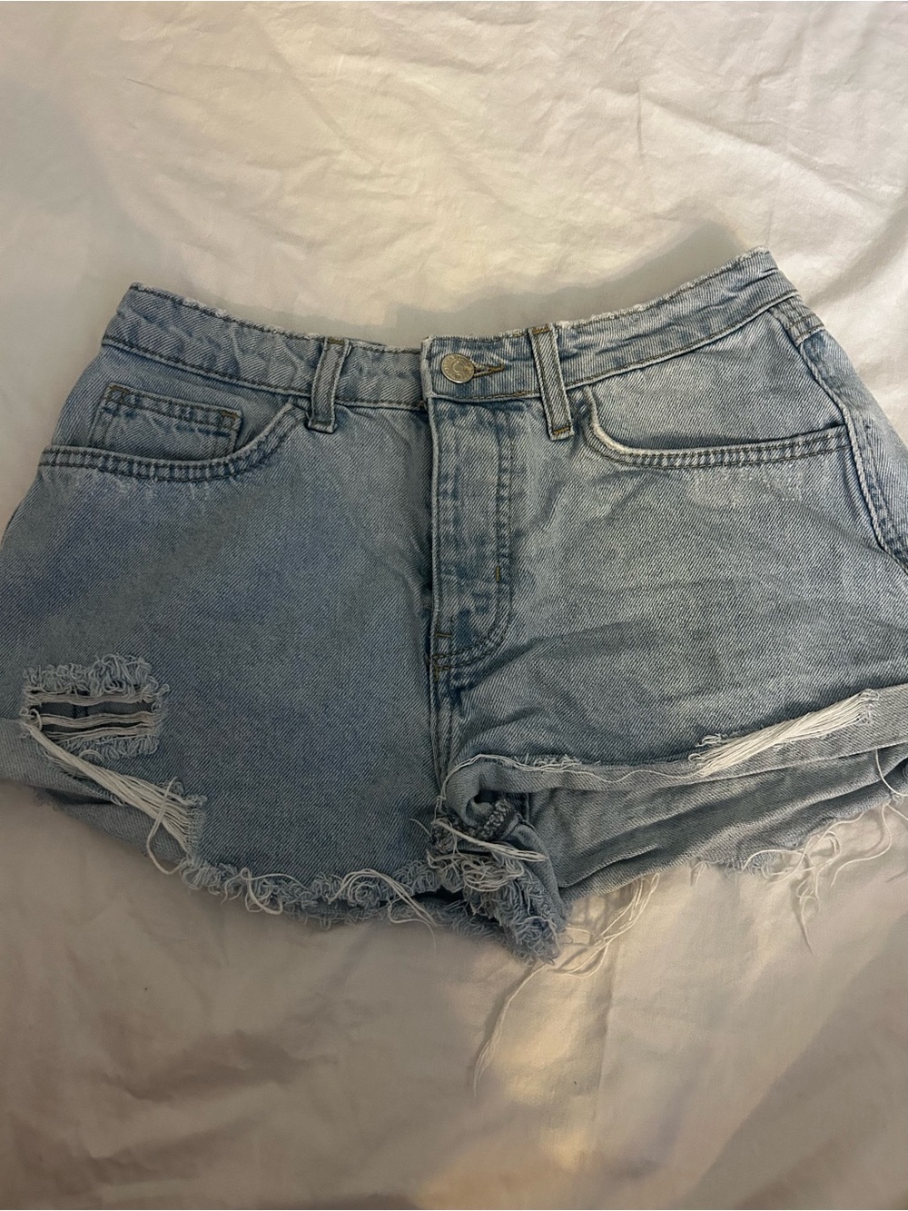 Forever 21 Distressed Jean Shorts